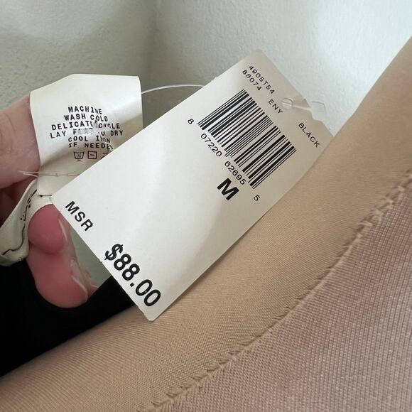 Y2K Max Studio Dress Small Womens Empire Waist Contrast Trim Vintage V-Neck New - Picture 7 of 8